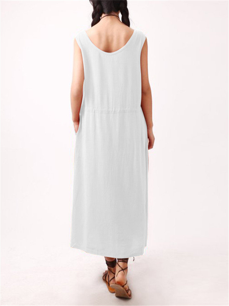 Summer Sleeveless Cocktail Beach Loose Dress