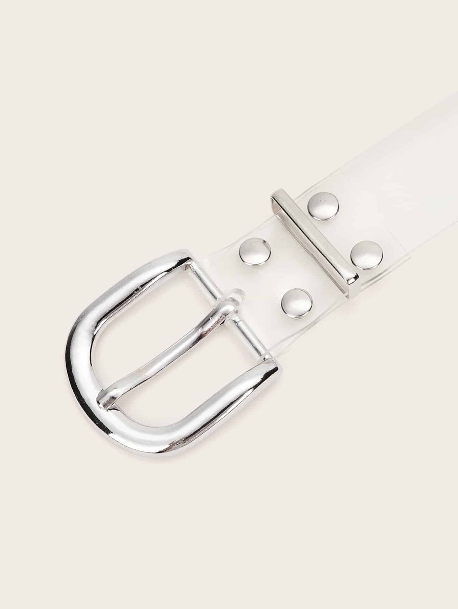 Rivet Decor Transparent Belt