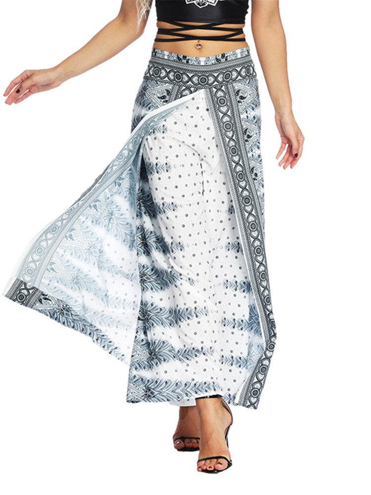 Boho Wide Leg Yoga Inregular Pants