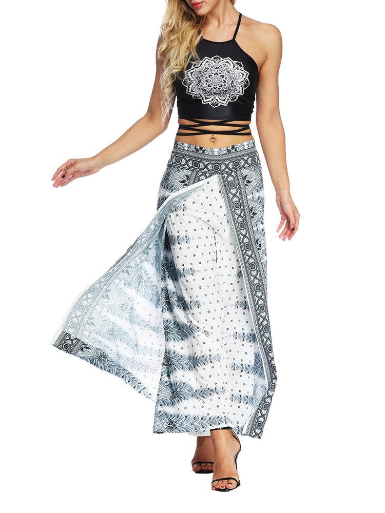 Boho Wide Leg Yoga Inregular Pants