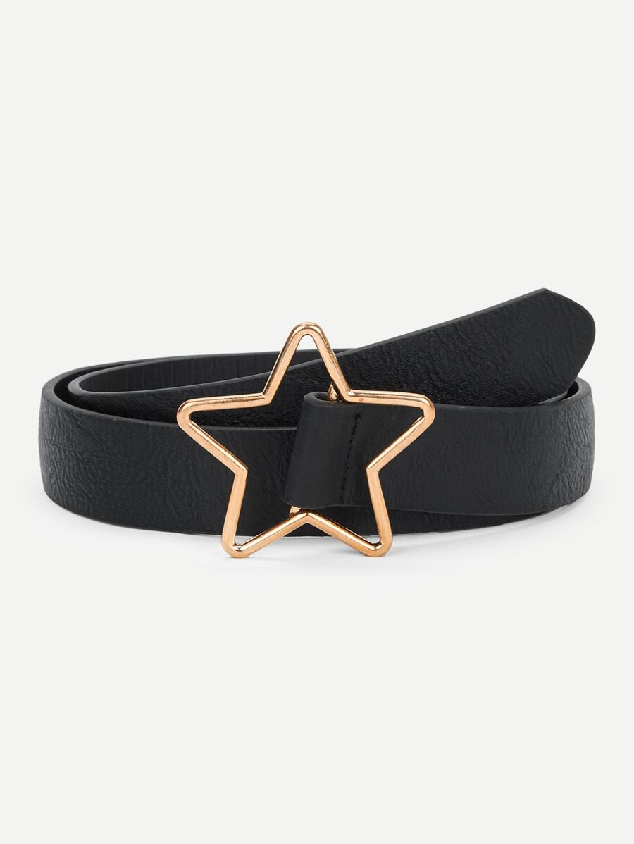 Metal Star Shaped Buckle Belt